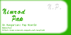 nimrod pap business card